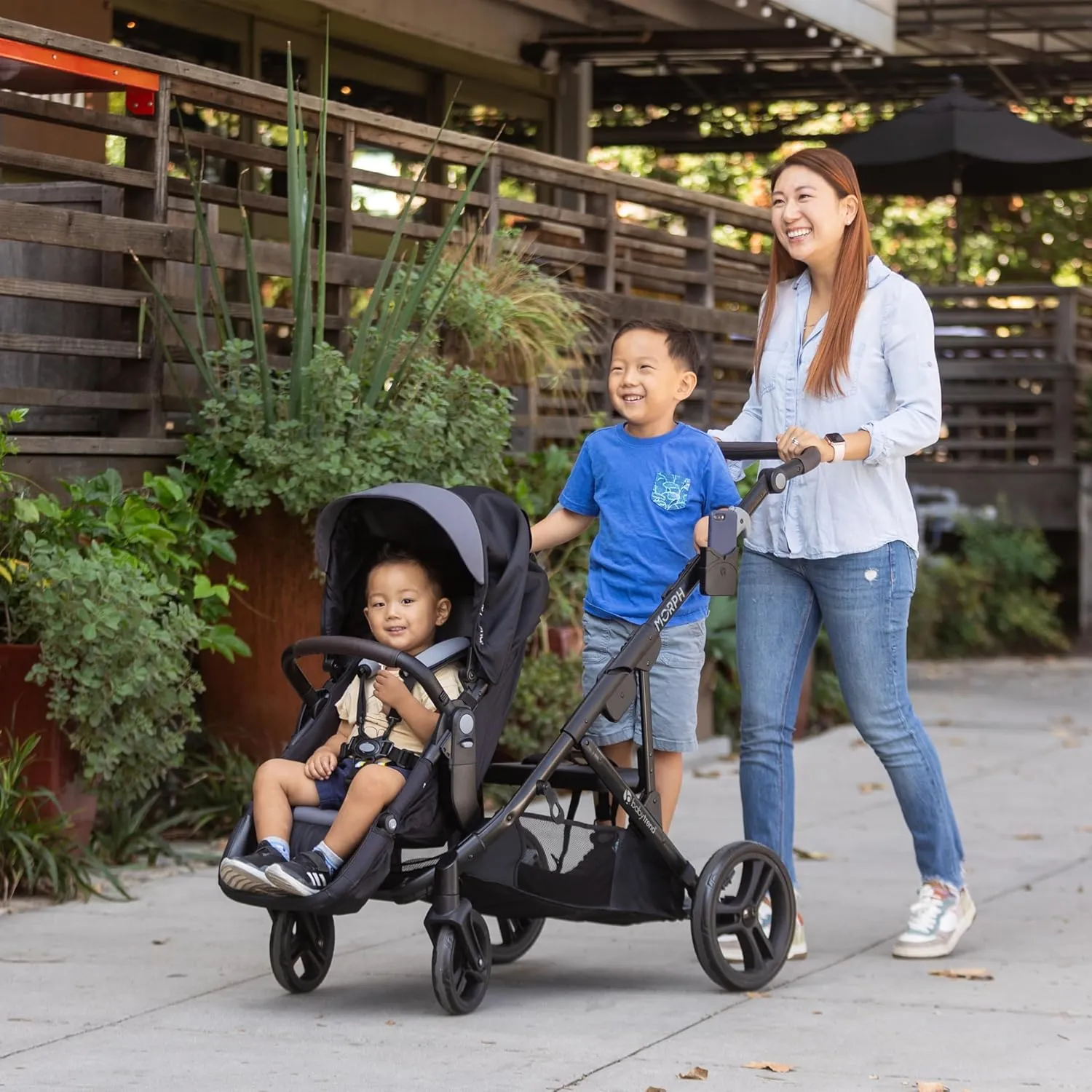 Baby Trend Morph Single to Double Modular Stroller, Dash Grey