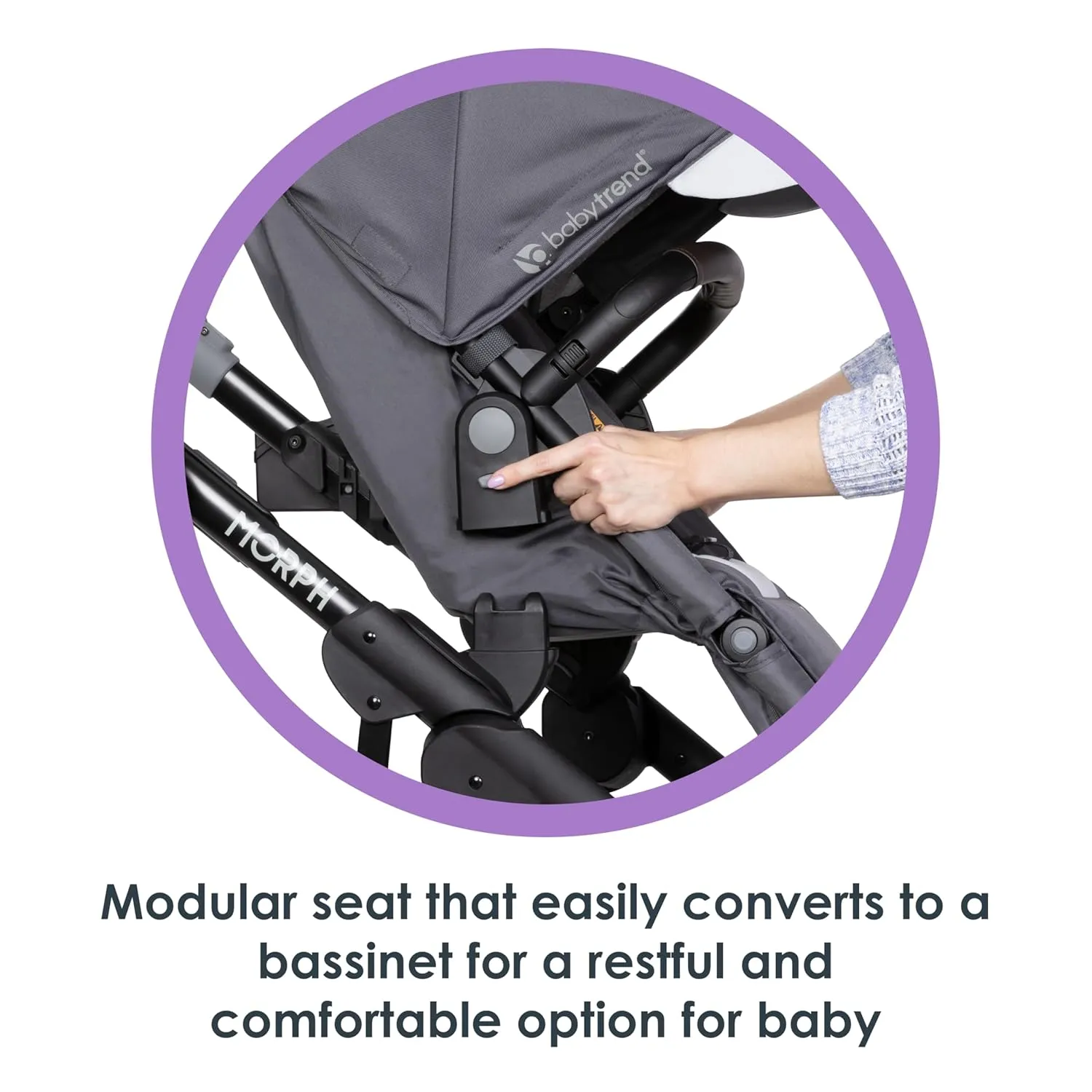 Baby Trend Morph Single to Double Modular Stroller, Dash Grey