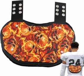Back Plate Football Youth Back Protector | Adjustable Lower Back Guard With Hard Shell And Nylon Straps Ideal For Teen Athletes And Adult Players In Tackle Football Practice Games Training And Full-Co