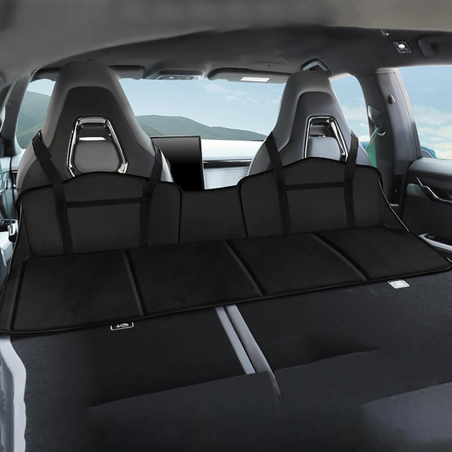 Back Seat Car Sleeping Pad - Seat Extender for Vehicle | Multi-Use Automotive Interior Organizer for Kids, Friends, and Family Travel, Comfortable Resting for Long Rides