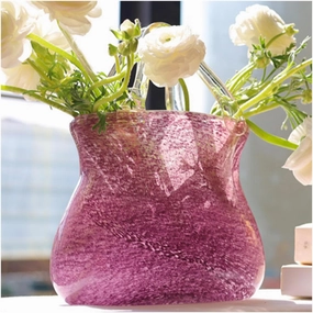 Bag Vase, Vases with Handles Handbag Unique Flower Vase Bag Flower Vase, Unique for Centerpieces,Table Decorations,Wedding Decor,Home,Purple