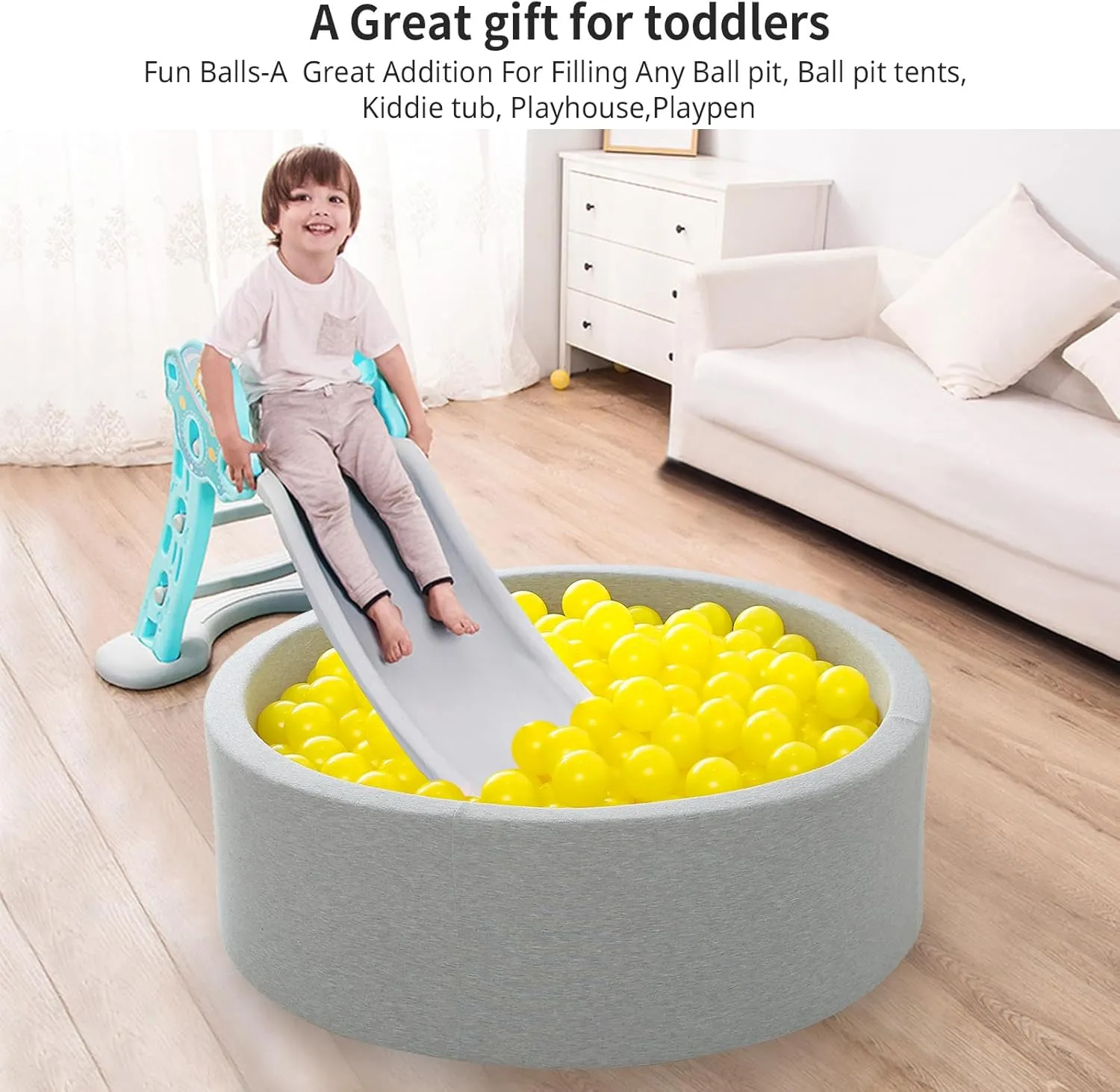 Ball Pit Balls - 2.7inch Plastic Ball Play Balls BPA Free Phthalate Free Non-Toxic Play Balls for Children Ball Pit Party Brithday Ball Pool Tent