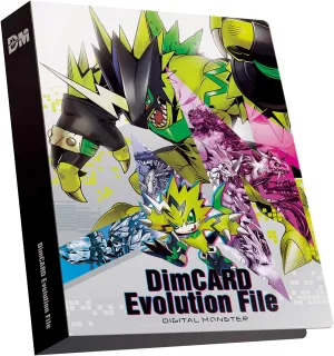 Bandai Digimon DIM Card Evolution File | Holds 10 DIM Cards & Includes 5 Tracking Sheets