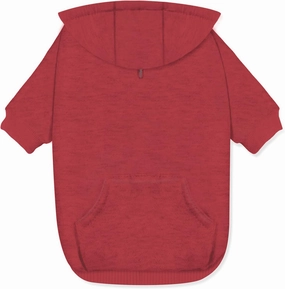 Basic Small Dog Hoodies with Leash Hole and Pocket Warm Soft Puppy Sweatshirt Cute Comfortable Doggie Sweater Pet Clothes for Small Dogs Medium Red