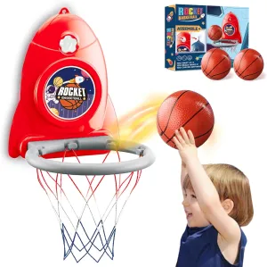 Basketball Hoop Indoor Toys for Kids 3 4 5 Boys: Toddler Basketball Hoop Indoor Wall Mount Basketball Hoop Suction Cup Basketball Hoop Toys for 3 Year Old Boy Gifts for 3-8 Year Old Boys, Red
