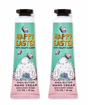 Bath and Body Happy Easter Tutti Frutti Candy Shea Butter Hand Cream - Set of 2 (1 Oz Each)