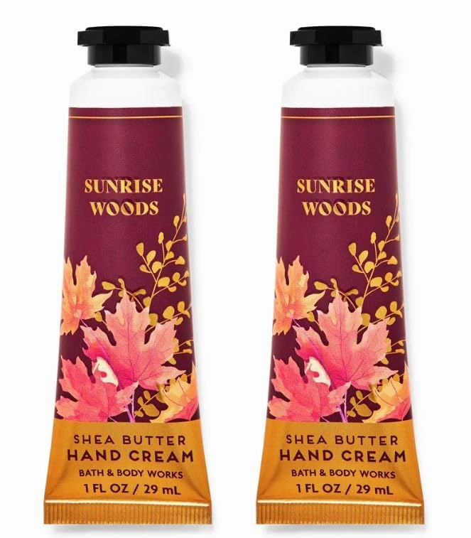 Bath and Body Sunrise Woods Shea Butter Hand Cream | Set of 2 (1 Oz Each)