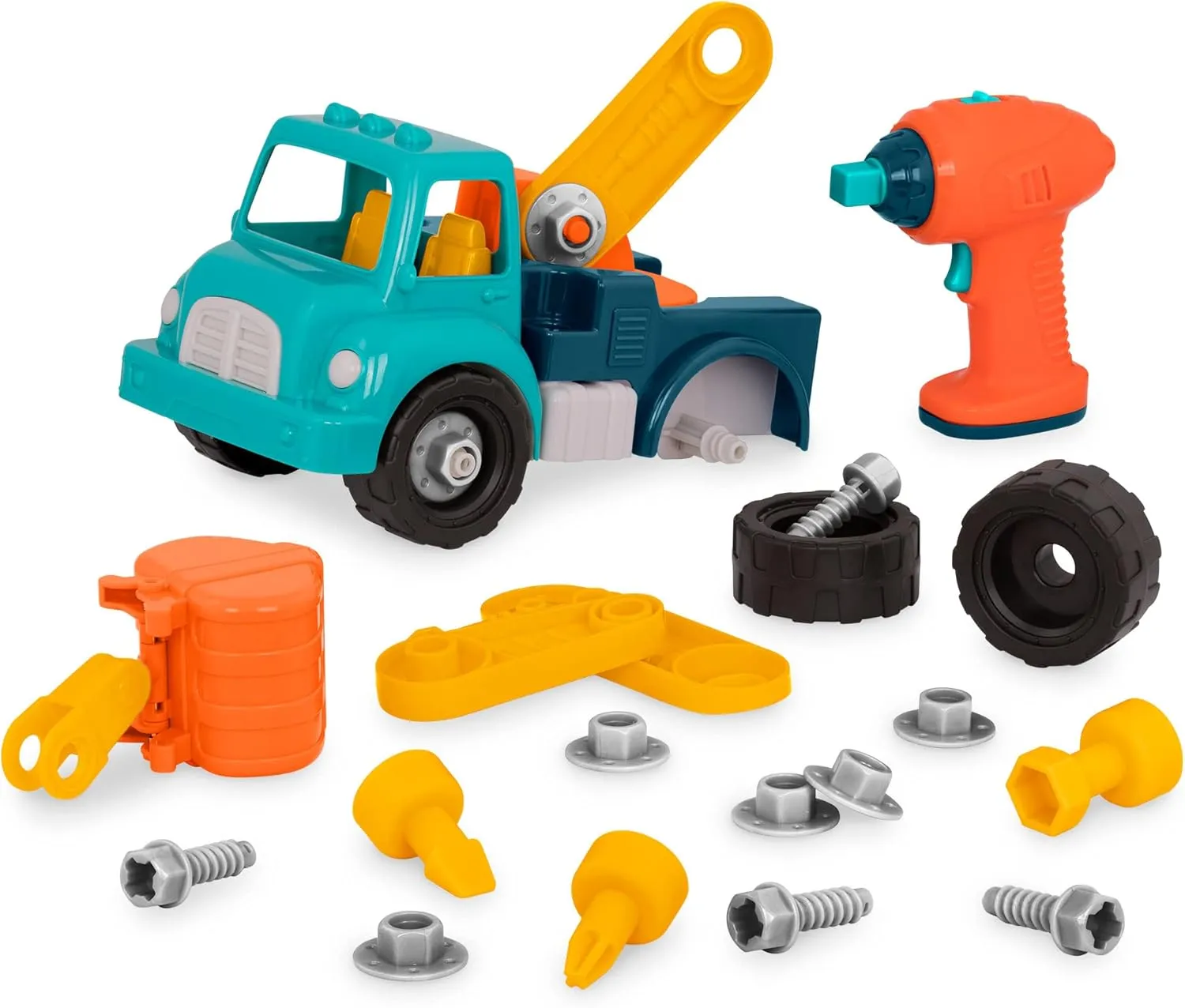Battat – Classic Construction Toy – Pretend Play Tools – Toddler Trucks – Dexterity Building Toy – 3 Years   – Take-Apart Crane