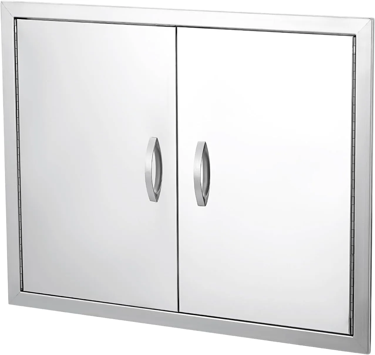 BBQ Access Door 31" W x 24" H, Double Outdoor Kitchen Door, Weatherproof Built in 304 Stainless Steel with Handle for Outside, Commercial, BBQ Island, Grilling Station, Outside Cabinet
