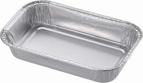 BBQ Aluminum Square Plate, 6.7 x 4.1 inches (17 x 10.5 cm), Set of 4