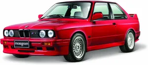 Bburago 21100R BMW M3 (E30) Cheong Collectible Die-Cast Car, Red, L