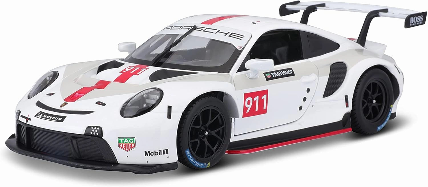 Bburago B18-28013 Porsche 911 RSR GT 1:24 Scale Die-Cast Collectible Car, Assorted Designs and Colours