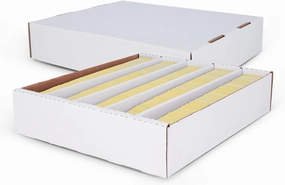 BCW 5000ct Trading Card Storage Boxes (Full Lid) – 5 Pack | Corrugated Cardboard Organizer for Sports Cards, Pokémon & MTG | Assembly Required