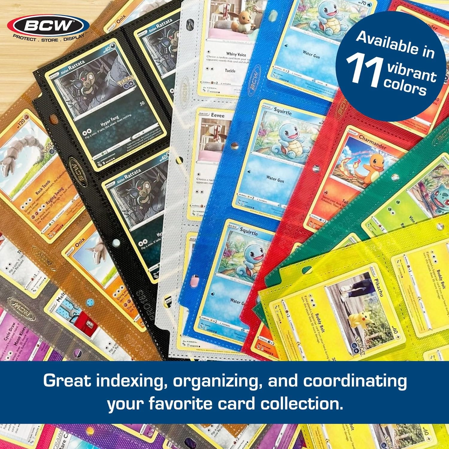 BCW Double-Sided 9-Pocket Pages Holder - 20 Red Pages | Trading Card Binder Sheets | Secure Side Loading | Ideal Card Storage and Display Solution