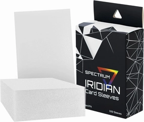 BCW Spectrum Iridian Matte Card Sleeves | Pack of 100 | White MTG Card Sleeves for All 2.5" x 3.5" Gaming Cards | 130-Micron Thick Matte Tournament