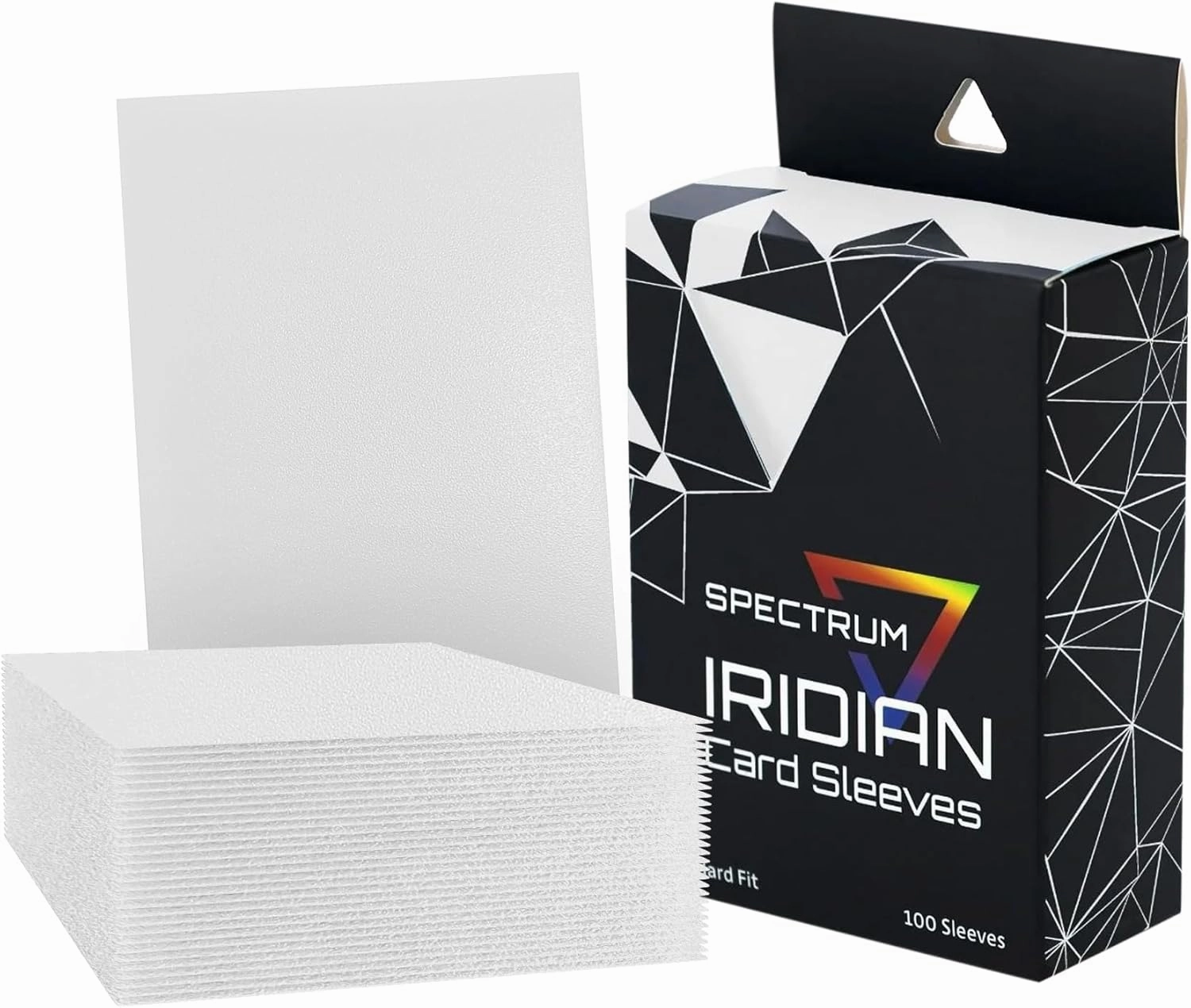 BCW Spectrum Iridian Matte Card Sleeves | Pack of 100 | White MTG Card Sleeves for All 2.5" x 3.5" Gaming Cards | 130-Micron Thick Matte Tournament