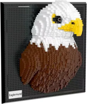 BDYDT Wall Art Eagle Building Blocks Set; A Wall Decor Set for Adults Who Love Creative Hobbies(1924 Pieces) Toys Gifts for Kid and Adult