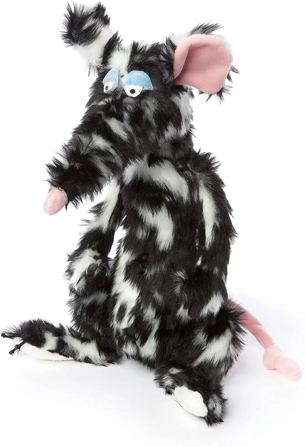 BeastsTown 39609 Rat Schiggi Miggi Plush Toy for Boys, Girls and Adults Black White