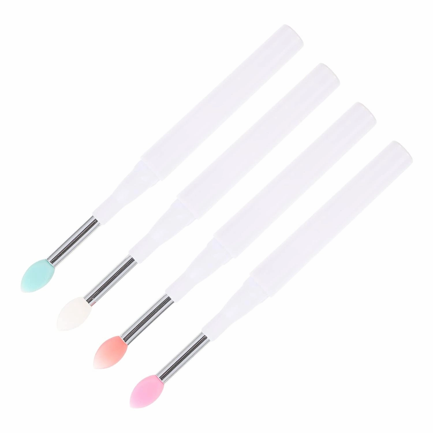 Beaupretty 20pcs Silicone Lip Brush Translucent Easy Makeup Application for Lips Eyeshadow Skin-friendly Compact Portable Cosmetic Tools
