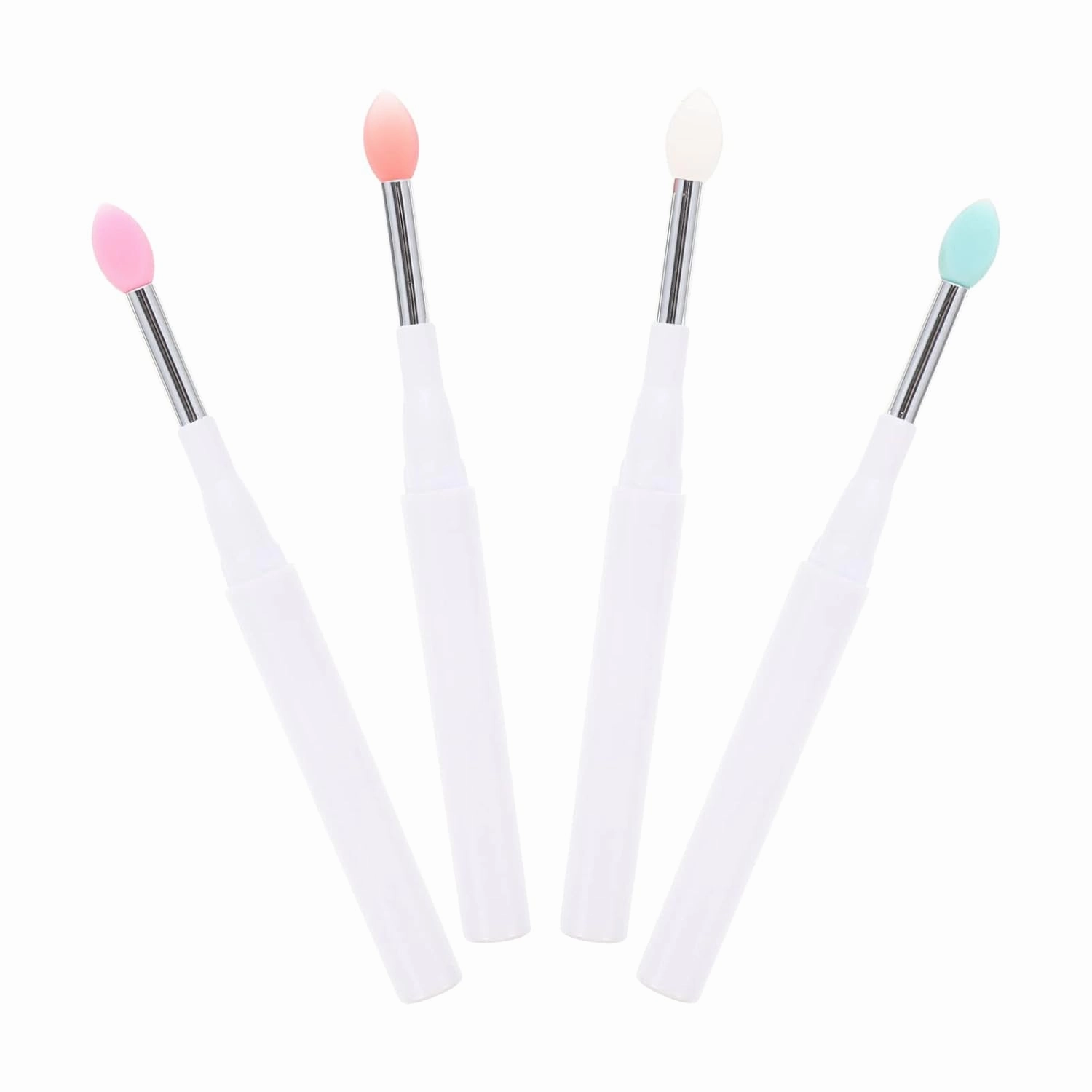 Beaupretty 20pcs Silicone Lip Brush Translucent Easy Makeup Application for Lips Eyeshadow Skin-friendly Compact Portable Cosmetic Tools