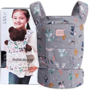 Bebamour Doll Carrier Original Reborn Baby Doll Carriers for Doll Toys Doll Carrier for Girls and Boys (Grey Animal)