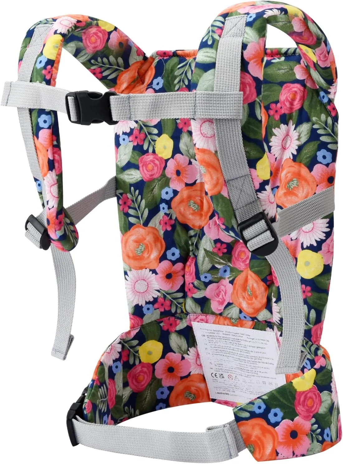 Bebamour Doll Carrier Original Reborn Baby Doll Carriers for Doll Toys Doll Carrier for Girls and Boys (Red Flower)