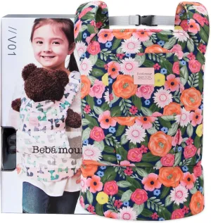 Bebamour Doll Carrier Original Reborn Baby Doll Carriers for Doll Toys Doll Carrier for Girls and Boys (Red Flower)
