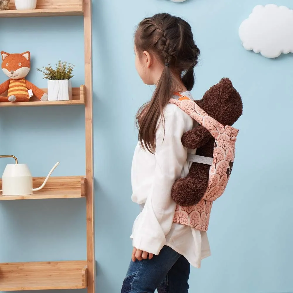 Bebamour Doll Carrier Original Reborn Baby Doll Carriers for Doll Toys Doll Carrier for Girls and Boys (Red Flower)