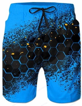 Belovecol Mens Swim Trunks Summer Cool Quick Dry Board Shorts Bathing Suit with Side Pockets Mesh Lining S-3XL
