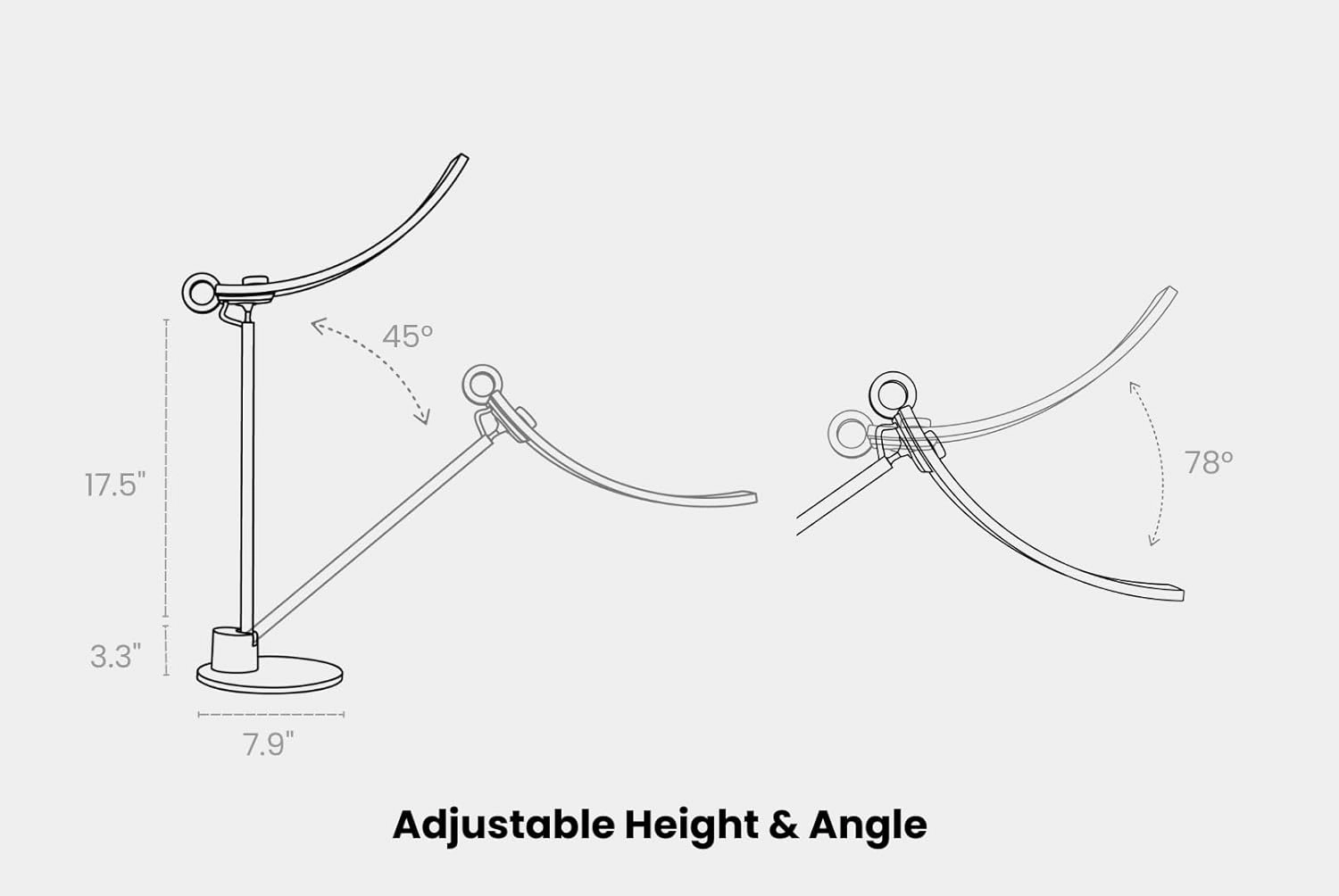 BenQ e-Reading Desk Lamp Genie | Eye-Caring for Home Office, Reading, Study, Craft | Ultrawide, Bright, Dimmable with 13 Color Modes | Adjustable Arm | Matte Silver