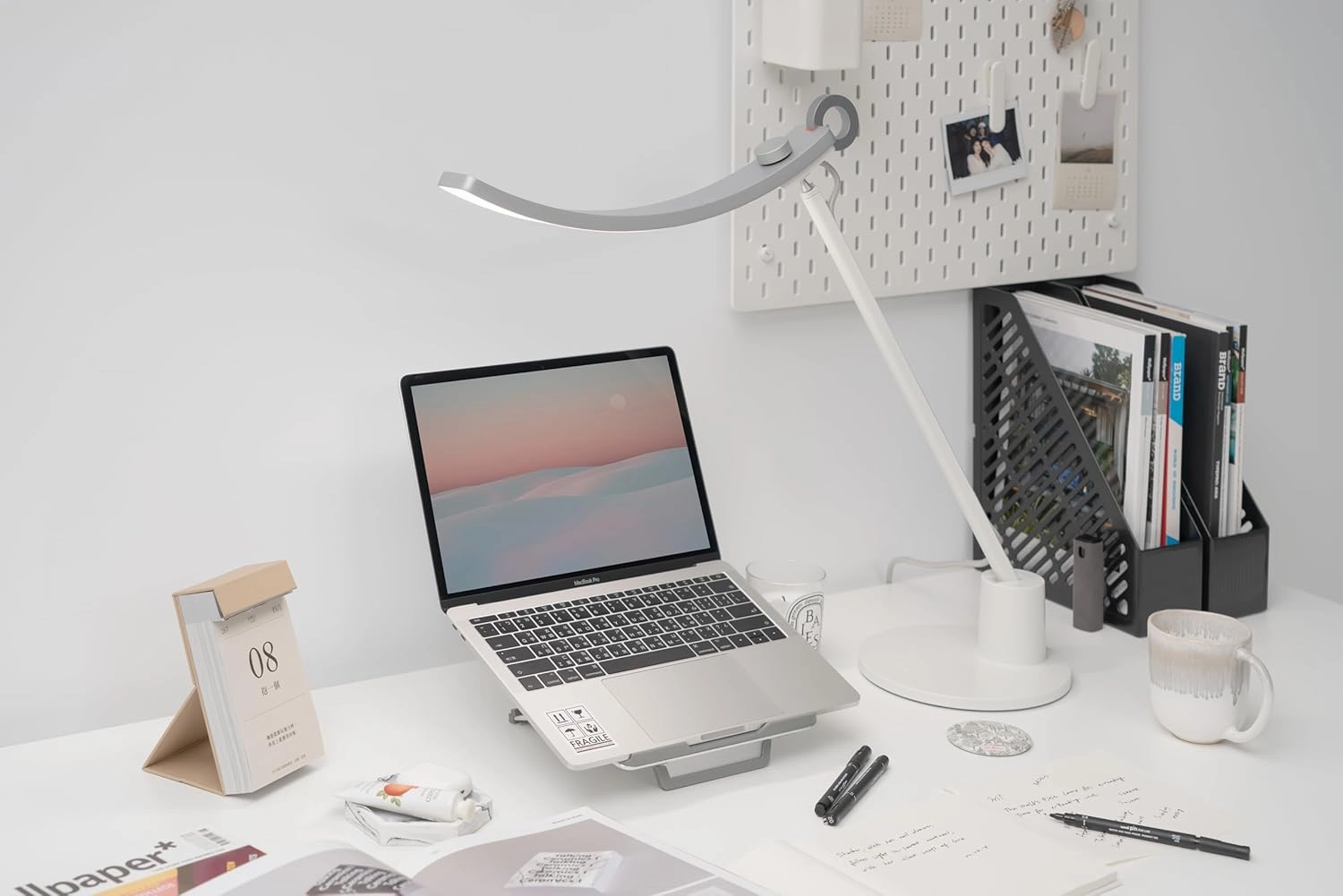 BenQ e-Reading Desk Lamp Genie | Eye-Caring for Home Office, Reading, Study, Craft | Ultrawide, Bright, Dimmable with 13 Color Modes | Adjustable Arm | Matte Silver