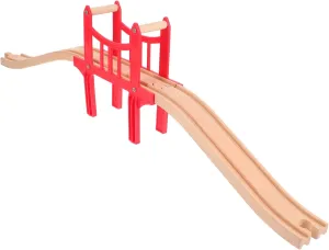 BESPORTBLE 1 Set Wooden Train Track Accessories Bridge Curves for Wooden Railway Compatible with Major Train Brands Promotes Learning Social Skills