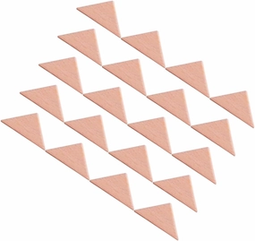 BESPORTBLE 20pcs Geometric Building Blocks Fun for Beechwood Big Triangle Design Creative Learning for Preschool and Kindergarten Play