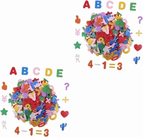 BESPORTBLE 2sets 296pcs Glitter Stickers Assorted Letters Numbers Animals Self Adhesive Crafting Stickers for Scrapbooking DIY Projects Safe Material for Creative Fun 296pcs*2