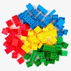 Big Blocks Set, Large Building Blocks for Ages 3 and Up, 100% Compatible with All Major Brands, Classic Colors, 84 Pieces