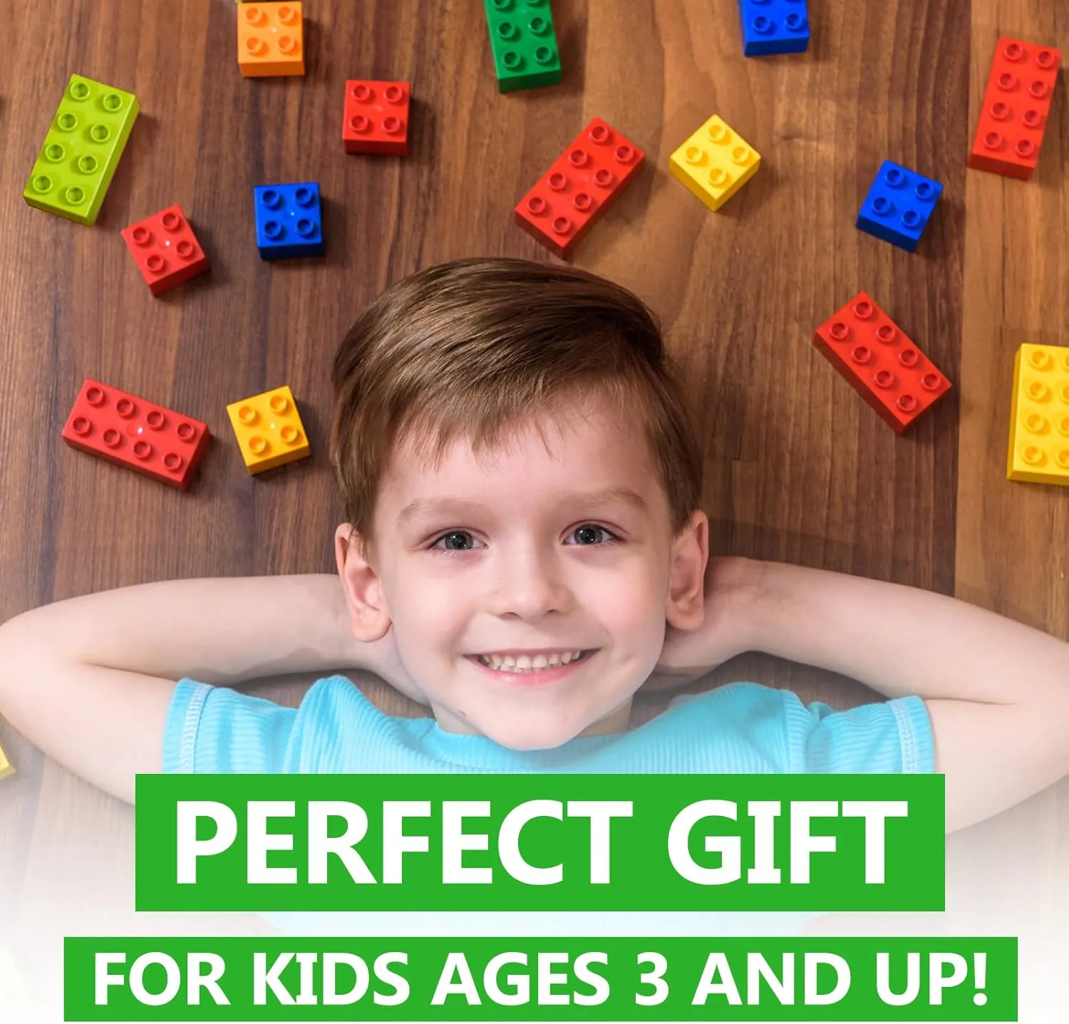 Big Building Blocks Set for Ages 3-5, Large Bricks, Compatible with Major Building Systems, Kids Stacking Blocks for Ages 3-6, Big Blocks Construction Toy for Boys & Girls, 100PCS.
