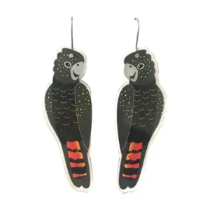 Black Cockatoo Earrings