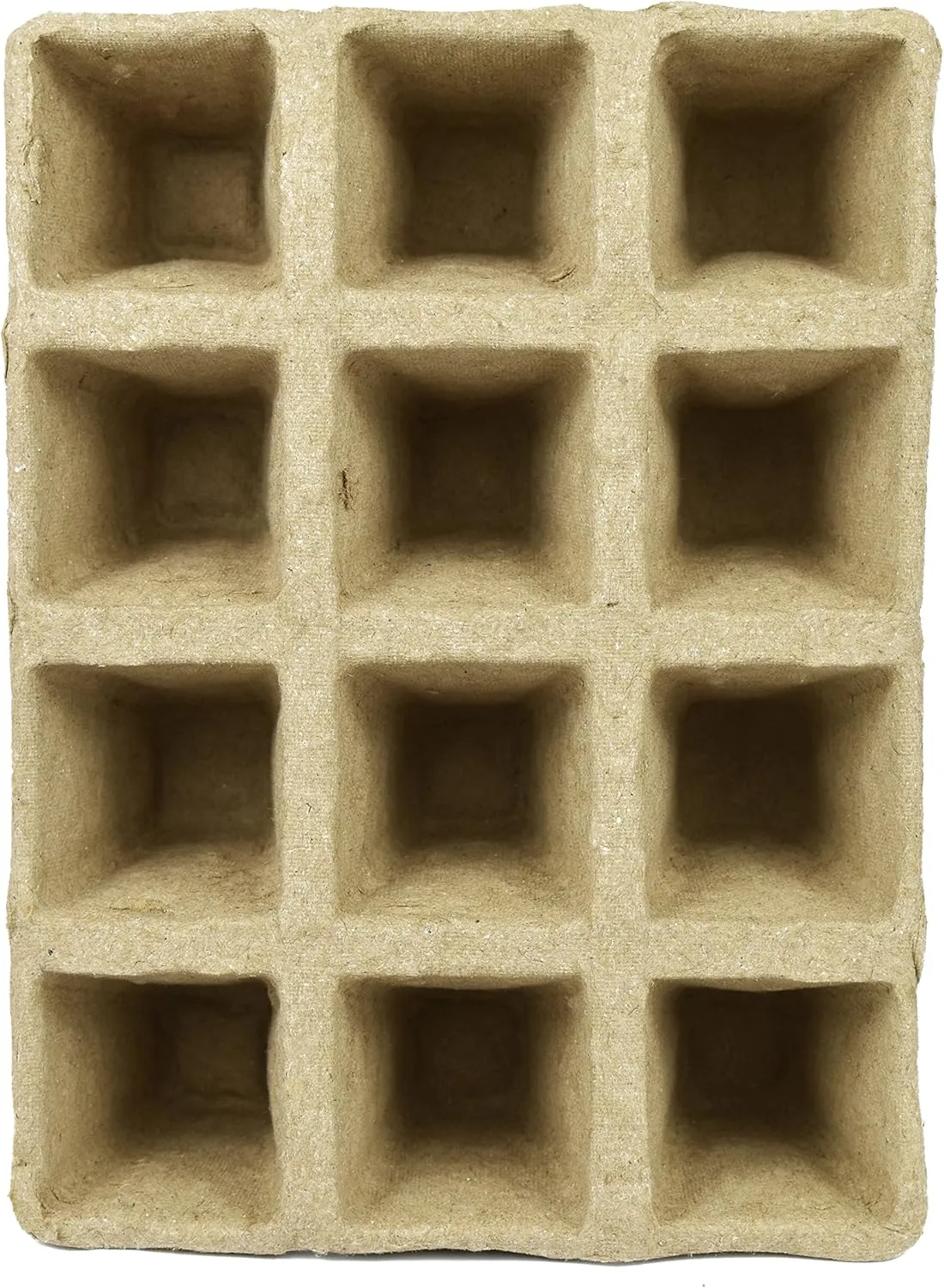 Black Duck Brand Set of 12 Biodegradable Eco Friendly Peat Trays! 3" 12 Pot Tray - Recycled Non Bleached Peat Pots Perfect for Seed Germination! No Transplanting Required - No More Damaged Roots!