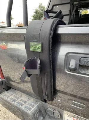 (Black with Magnetic Buckles: Made in USA Patented, Overlanding Tailgate Bike Pad, Truck Tailgate Bike Pad, Designed for Bikes