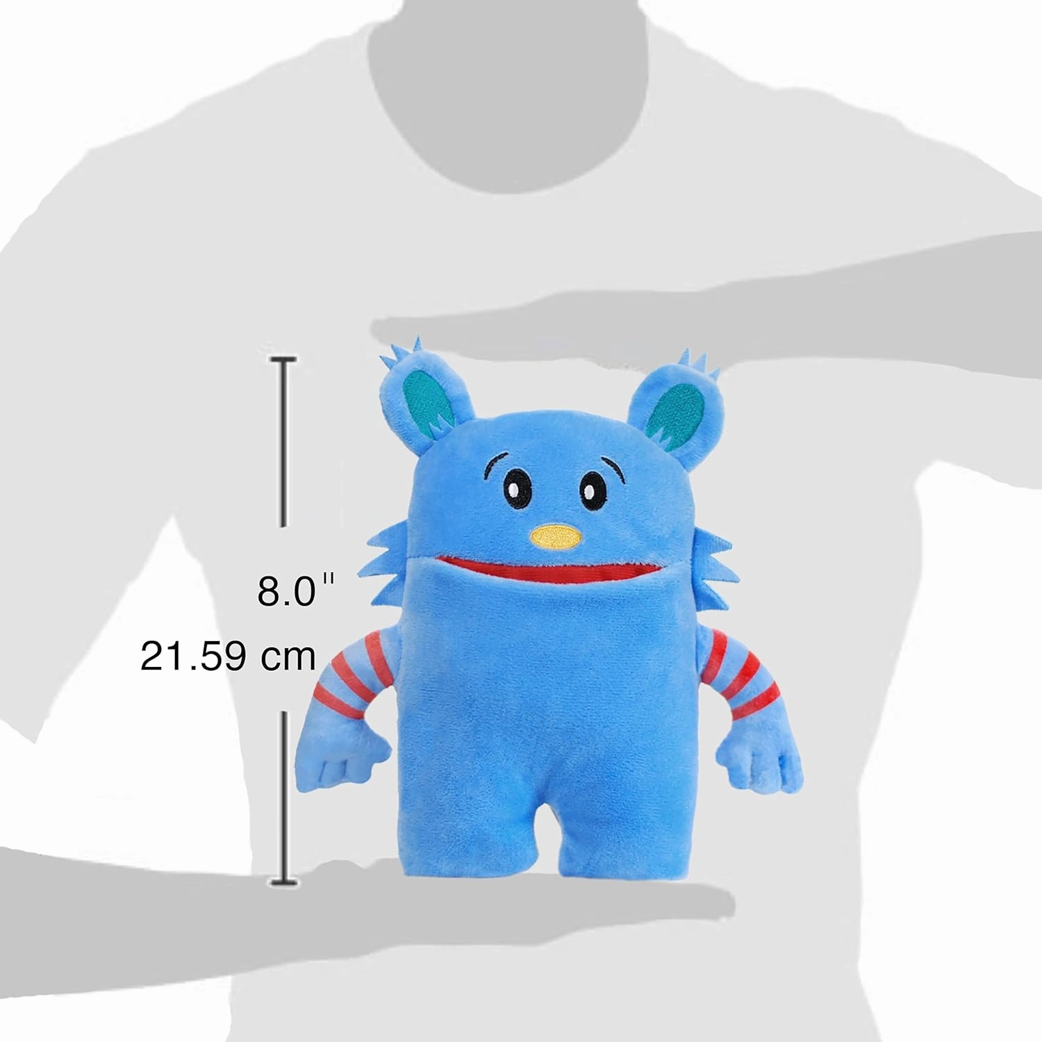 Blue Monster Tooth Fairy Pillow and Book Set | 8" Plush with Pocket for Lost Teeth & Hardcover Storybook w/Tracker, Q&A for Boys Girls Children of All Ages