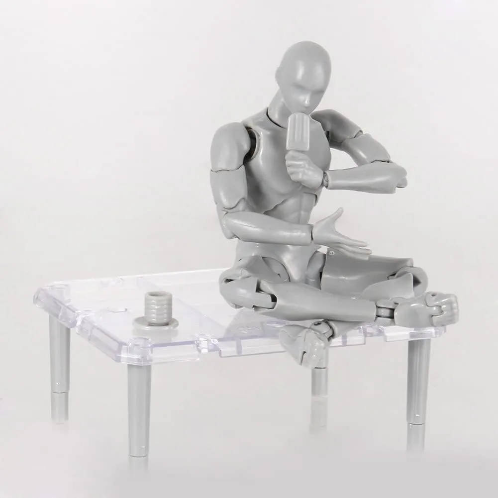 Body Kun Doll Action Figure Model Set for S H Figure, PVC Body Chan DX 2.0 Moveable Model for Gifts (Gray Male New)