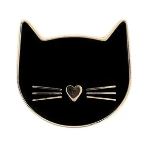 Bohin Black Cat Face Magnetic Needle Minder
