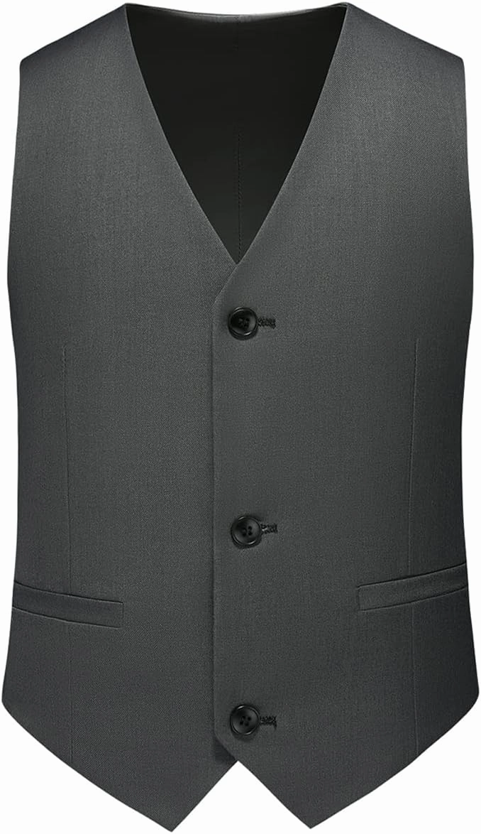 Boy Suits 3 Piece Slim Fit Formal Suit Set with Tuxedo Jacket Vest Pants for Kids Wedding Ring Bearer Party