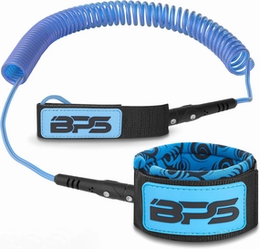 BPS ‘Storm’ Premium 7.2mm Coil SUP Leash Paddleboard Ankle Leash Quick Release Tab, with Waterproof Waist Bag Longboard Surfboard Stand-up Paddleboard Accessories