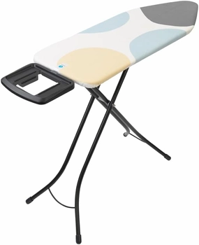 Brabantia Size C Ironing Board (49x18 in) 7 Height Options, Solid Steam Iron Rest Holder (Spring Bubbles) Non-Slip Feet, Anti-Collapse Child Locks