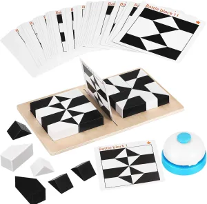 Brain Teaser Puzzle, Wooden Blocks Puzzle for Kids and Teens, Educational Logic Game with 40 Challenges Montessori Early Educational Toy Tabletop Games
