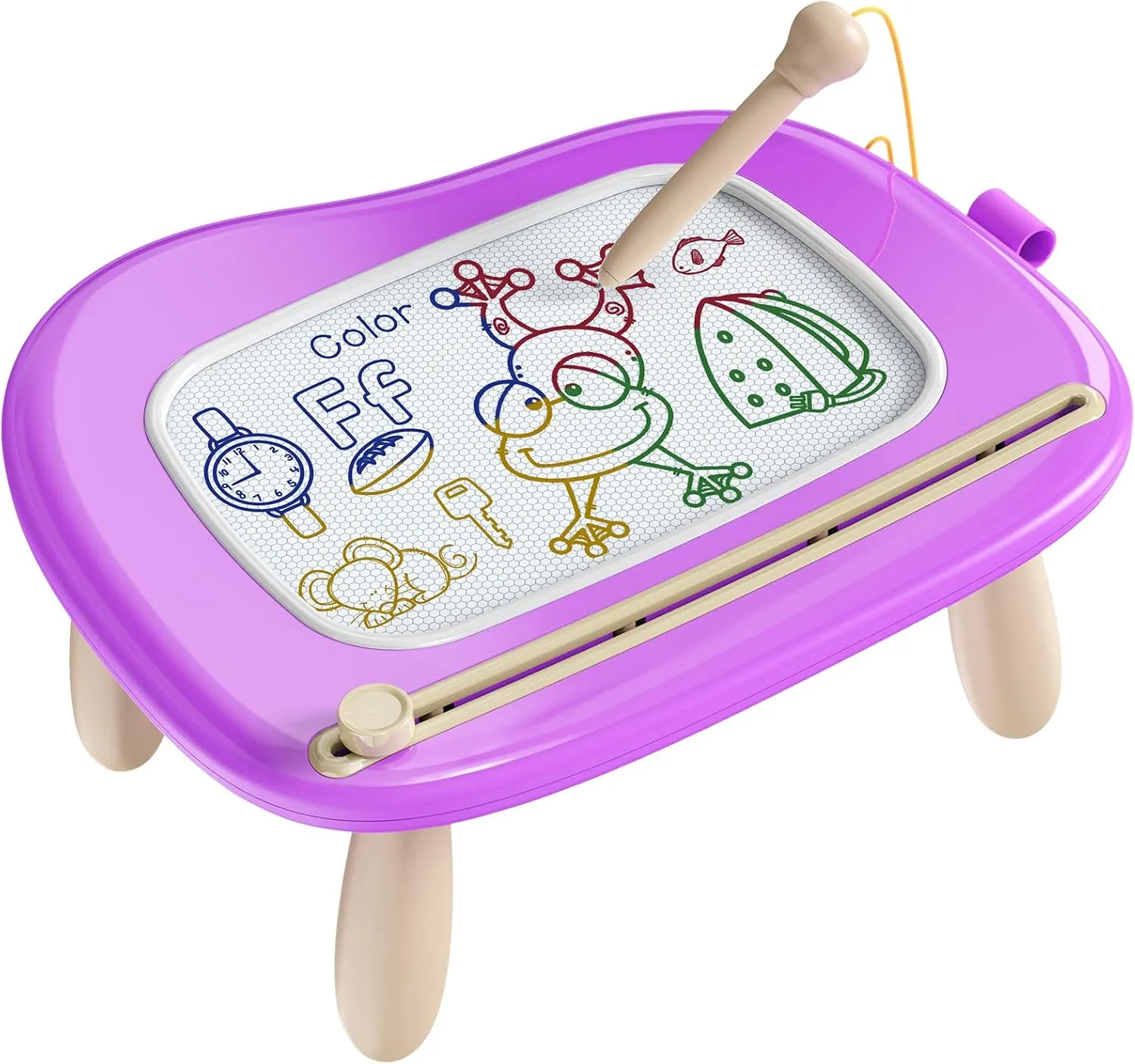 bravokids Kids Toys Toddler Girl Boy Toys, Sturdy Toddler Magnetic Drawing Doodle Board Writing for Little Boys Girls 1 2 3 Years Old Educational Learning Toy (Purple)