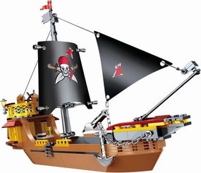 BRICK STORY Pirate Ship Building Sets Boat and Ship Model Pirate Toys Building Blocks Pirate Ship Toys for Boys and Girls Pirate Adventure Playset Gift for Kids Age 6-14 Years, 308 PCS