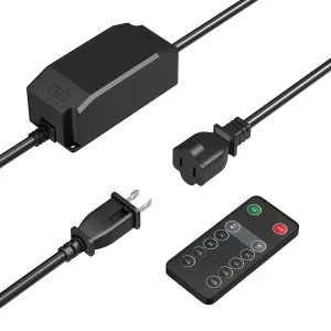 BroadLink Outdoor Dimmer for String Lights 240W with RF Remote Control Plug in Waterproof Brightness Dimming for LED or Incandescent Bulbs Patio Lights