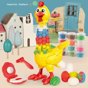 BROADREAM Plasticine Plucking Chicken Set